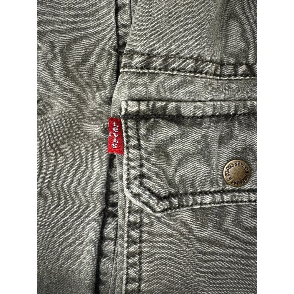 Levi's Field Jacket Sherpa Lined Mens XL Faded Olive Green Hooded Workwear